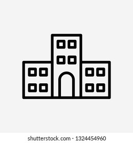 Building concept line icon. Simple element illustration. Building outline symbol design. Can be used for web and mobile UI/UX . Modern vector style.