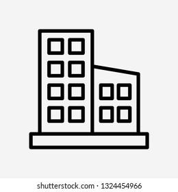 Building concept line icon. Simple element illustration. Building outline symbol design. Can be used for web and mobile UI/UX . Modern vector style.