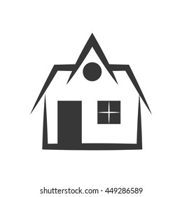 Building concept represented by house  icon. isolated and flat illustration 