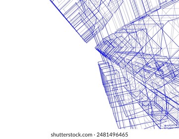 building conceptual sketch architecture 3d 
