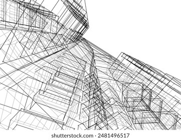 building conceptual sketch architecture 3d 