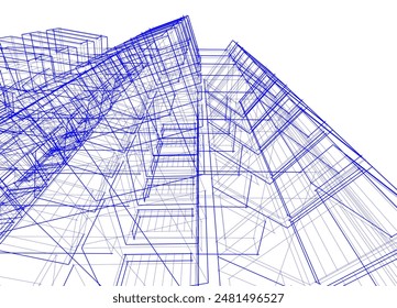 building conceptual sketch architecture 3d 