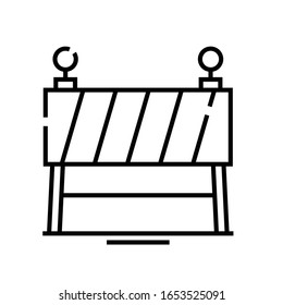 Icono de línea de construcción, signo de concepto, ilustración de vector de esquema, símbolo lineal.