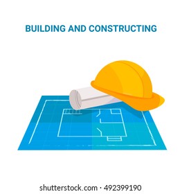 Building and constructing concept illustration