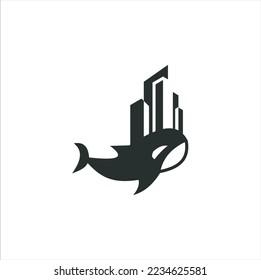 Building construction abstract business logo. Geometric line logo inspiration. Vector template on the white background.