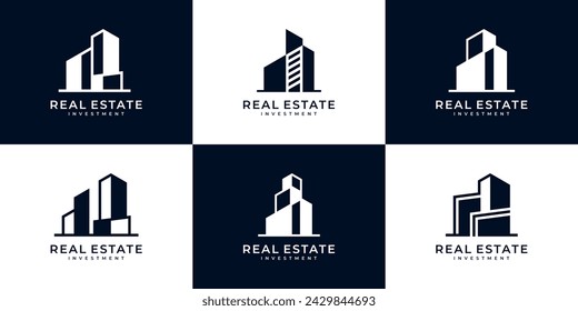 Building construction, architecture logo design collection.