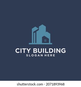 Building construction business logo in brown color. geometric line logo. real estate logo template vector icon design	