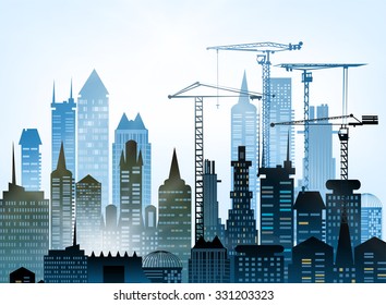 Building construction city in the city. 