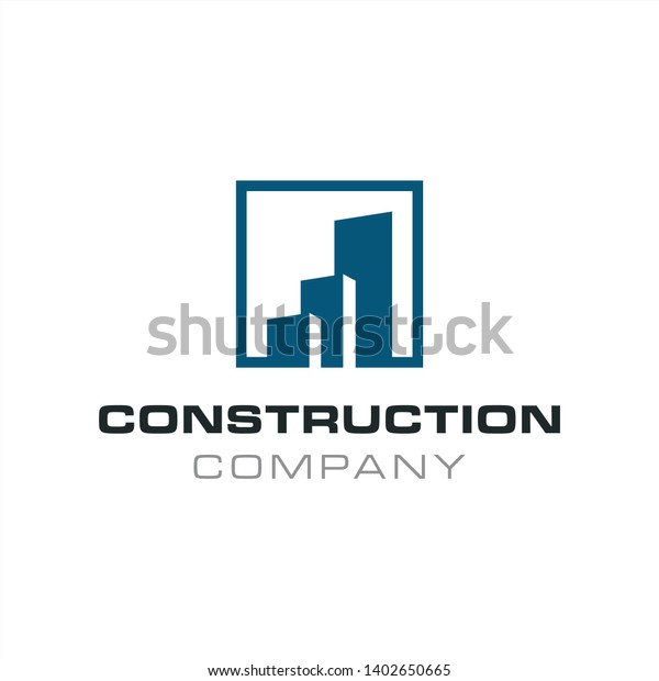 Building Construction Company Logo Design Stock Vector Royalty