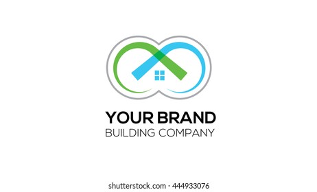 Building or construction company vector logo template. Real estates logo 