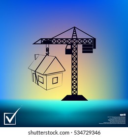 building construction crane icon