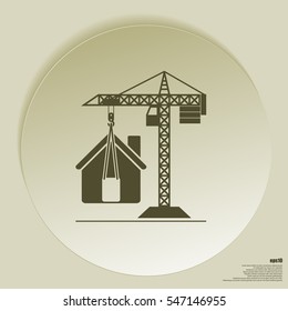 building construction crane icon