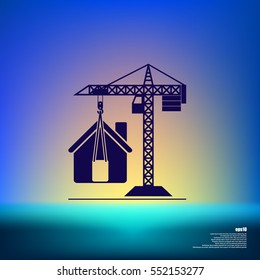 building construction crane icon