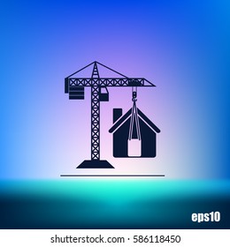 building construction crane icon