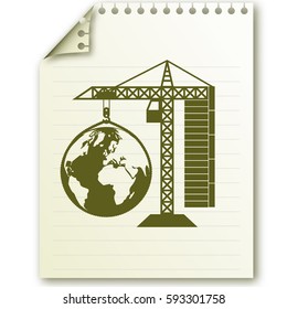 building construction crane icon