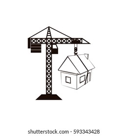 building construction crane icon