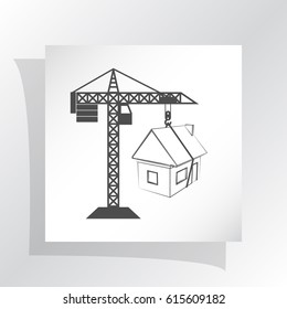 building construction crane icon