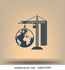 building construction crane icon