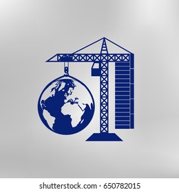 building construction crane icon