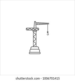 Building Construction Crane icon vector