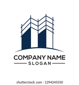 Building construction design to be used as a logo icon template for business constructors and more.