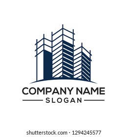 Building construction design to be used as a logo icon template for business constructors and more.