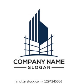 Building construction design to be used as a logo icon template for business constructors and more.
