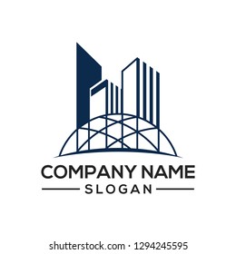 Building construction design to be used as a logo icon template for business constructors and more.