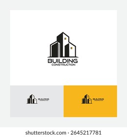 Building construction design to be used as a logo icon template for business constructors and more construction crane logo clip art silhouette, icon design vector art illustration