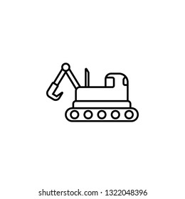 Building, Construction, Excavatorline vector design of construction, presentation template for website banner and landing page header, timeline, infographics - Vector