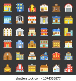 building construction, flat icon set 3/3