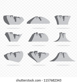 building construction, gray skale abstract vector design element