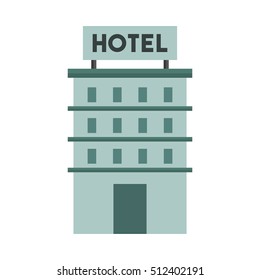 building construction hotel isolated icon vector illustration design