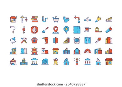 Building Construction Icon Color Version