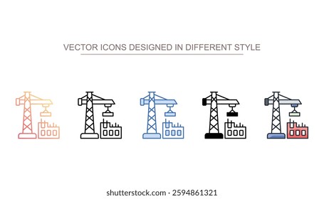 Building Construction icon design with white background stock illustration