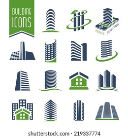 Building and construction icon set