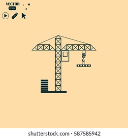 building construction icon stock vector illustration flat design