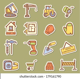 Building (construction) icons set