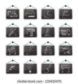 Building and construction icons - vector icon set