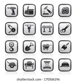 building and construction icons - vector icon set