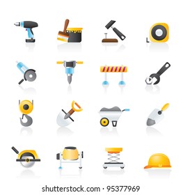 building and construction icons - vector icon set