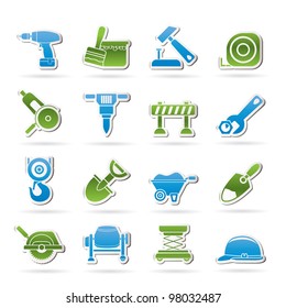 building and construction icons - vector icon set