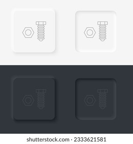 building, construction, industry, neumorphic style button.