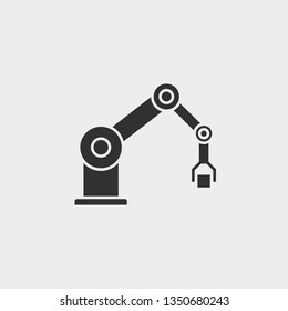 Building, construction, industry, robot, icon, flat illustration isolated vector sign symbol - construction tools icon vector black - Vector