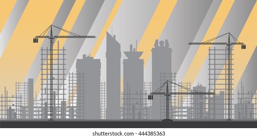 Building, construction infographics, construction industry, vector illustration for web site design template, illustrations for publishing and printing.