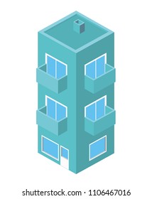 building construction isometric icon