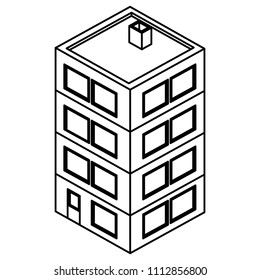 building construction isometric icon