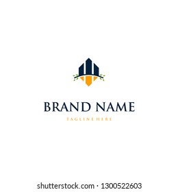 Building Construction Leaf Finance Capital Abstract Creative Modern Business Logo 