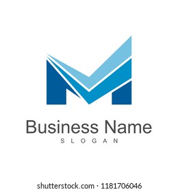 building construction with letter m, business logo template, letter m logo