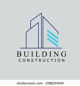 Building Construction Line Art Icon Logo Stock Vector (Royalty Free ...